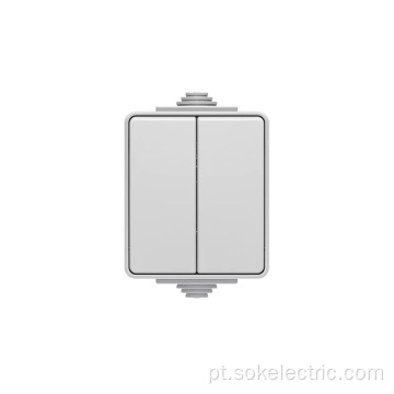 Interruptor de parede de 2 vias de 2 vias para montagem em superfície IP65 terminal de parafuso